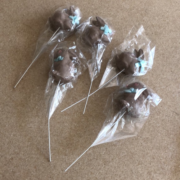 12. NWT Baby shower/ Easter bunny picks decorations - Picture 8 of 16